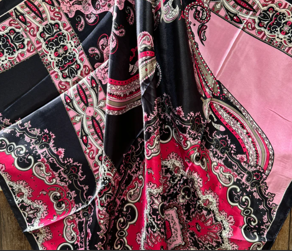 WR1017 Cowgirl Wild Rag Pink & Black – RAYVIEW