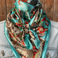 WRS230 Cowgirl Wild Rag "Turquoise That So 70's Paisley"