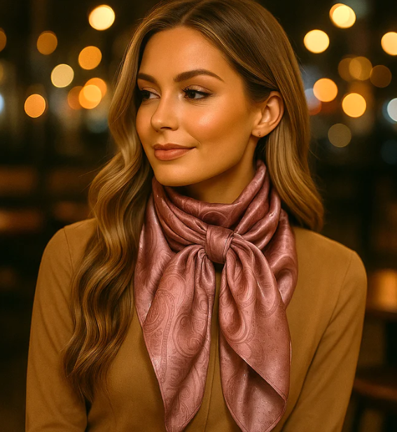 WR4049 Cowgirl Wild Rag Pink Jacquard