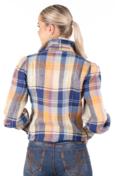 LC08-2005 Hitchley & Harrow The LC Collection LS Blue Lemon Check Shirt