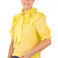 WL301-6 Hitchley & Harrow Wisteria Lane Yellow Ruffle Top