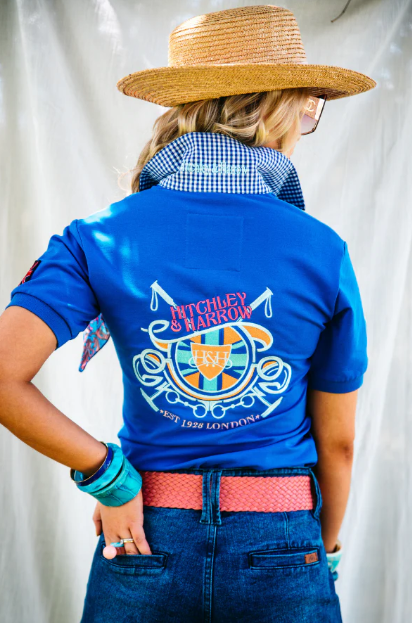 E243 Hitchley & Harrow Cobalt Blue Polo