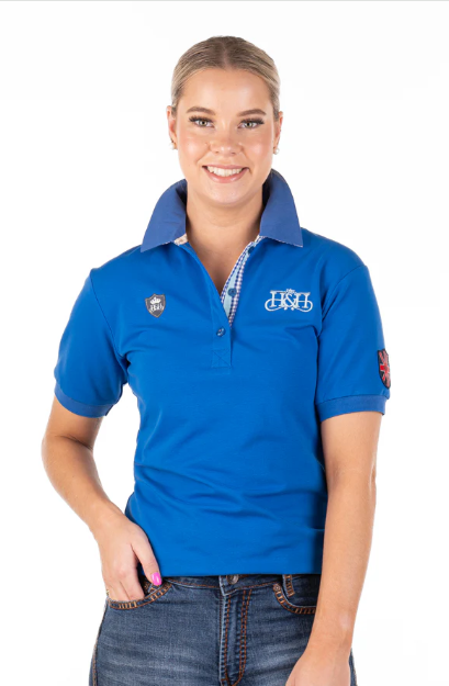 E243 Hitchley & Harrow Cobalt Blue Polo