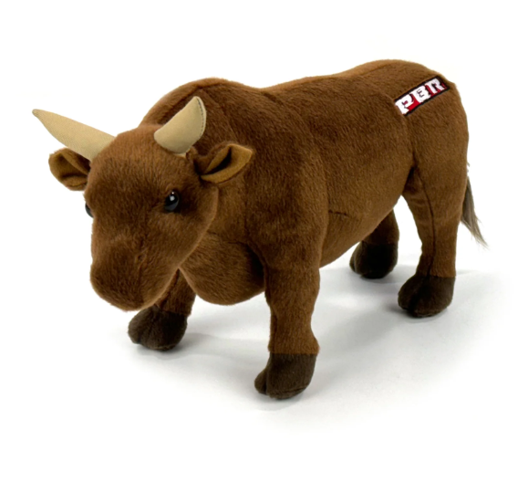 BC608 BCT Plush - 14" PBR Brown Bull