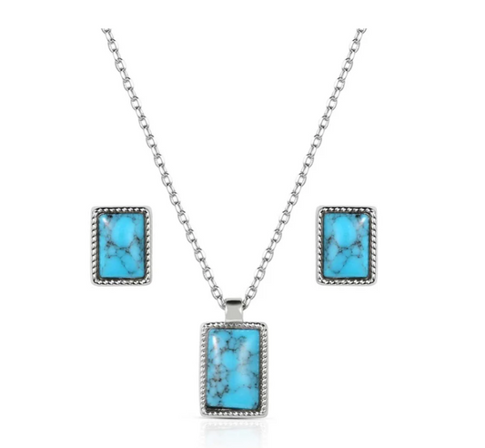 JS6312 Montana Silversmiths Rio River Blue Jewellery Set
