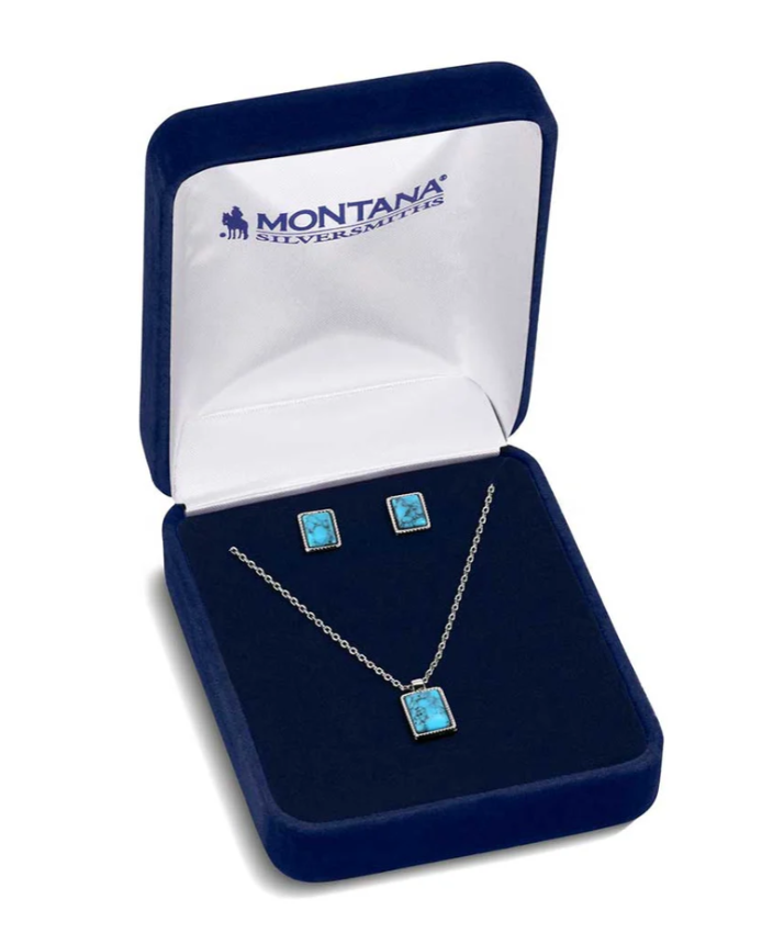 JS6312 Montana Silversmiths Rio River Blue Jewellery Set