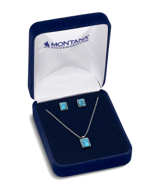 JS6312 Montana Silversmiths Rio River Blue Jewellery Set