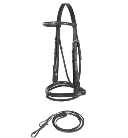 10017-099-00 Horze Weston Leather Bridle Black