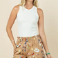 AP1312-JODIE  Western print shorts