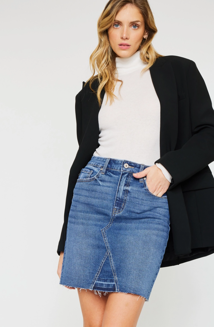 KC8427NM Kan Can USA denim skirt