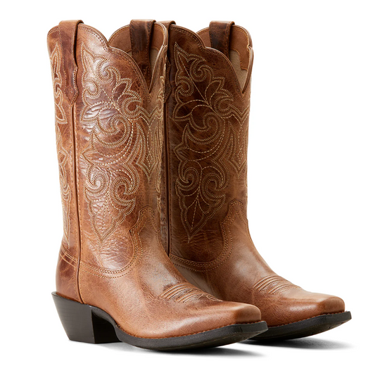10053733 Ariat Women's Round Up Square Toe Ready Russet