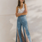 2481PIC  Light Denim Lace flares