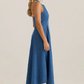 20247DWSS Fernanda Halter Denim Dress - Classic Blue Wash