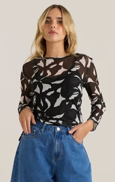 20565TKSS Tarni Mesh Top