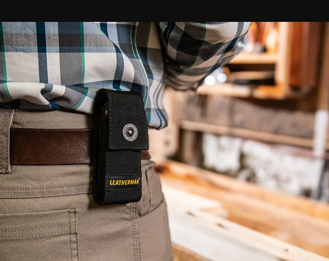 YLS934928 Leatherman Accessory Nylon Button Sheath Black 3.5in x 1.5in x .5in