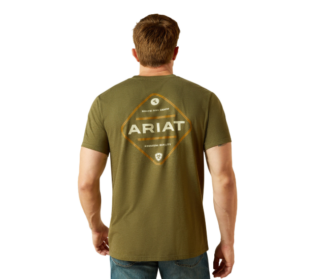 10062414 Ariat Men's Roped Diamond Military Tee