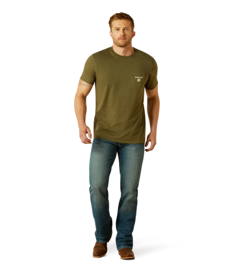 10062414 Ariat Men's Roped Diamond Military Tee