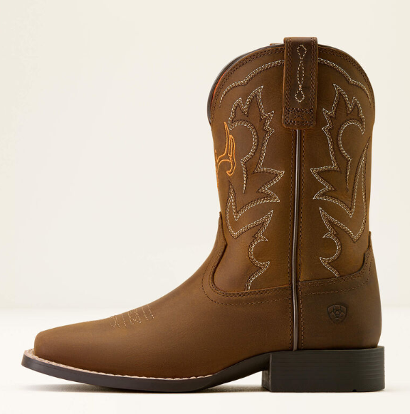 10074193 Ariat Kid's Deer Ridge West Distressed Brown