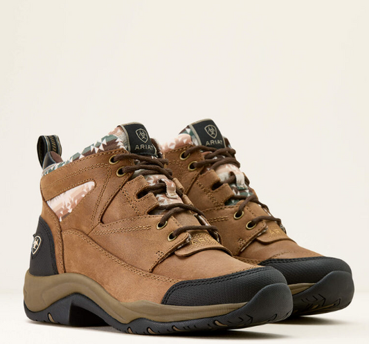 10074220 Ariat Women's Terrain Dark Tan/Natural Southwest Print