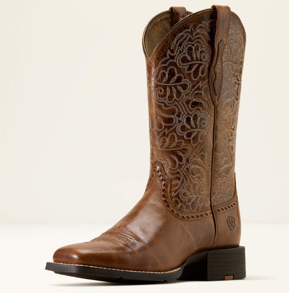 10074322 Ariat Women's Round Up Remuda Wide Square Toe Western Boot C Width