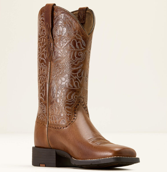 10074322 Ariat Women's Round Up Remuda Wide Square Toe Western Boot C Width