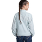 GWLS2615 Just Country Girl's Gracie Full Button Frill's Workshirt Bay Green & White Check