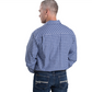MWLS2614 Just Country Men's Austin Full Button Print Workshirt Dutch Blue & White Plaid