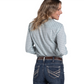 WWLS2615 Just Country Women's Abbey Frill's Full Button Workshirt Bay & White Check