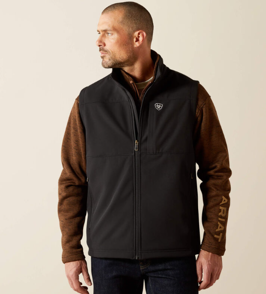 10062600 Ariat Men's Vernon Softshell Vest Black