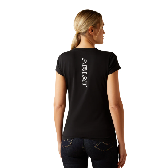 10062826 Ariat Women's BV Logo Tee Black