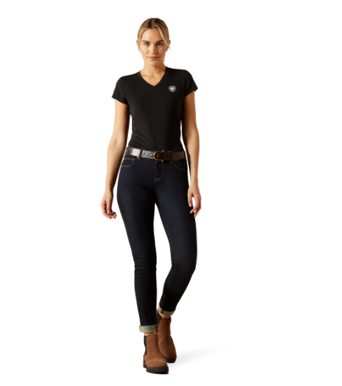 10062826 Ariat Women's BV Logo Tee Black