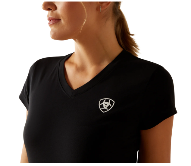 10062826 Ariat Women's BV Logo Tee Black