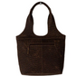 S-7484 Pecos Wind Weave Pattern Leather & Hairon Bag