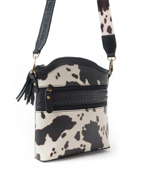 S-11713 Prairie Sage Spotted Shoulder Bag In Black