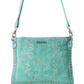 S-12880 Texas Rose Western Embroidered Leather Bag Turquoise