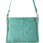 S-12880 Texas Rose Western Embroidered Leather Bag Turquoise