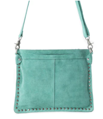 S-12880 Texas Rose Western Embroidered Leather Bag Turquoise