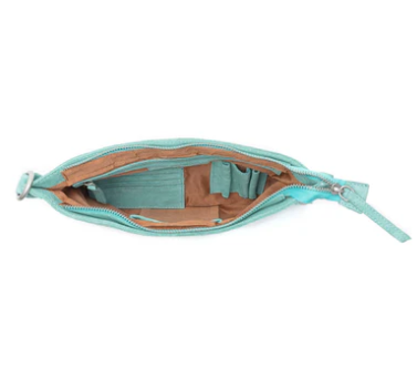 S-12880 Texas Rose Western Embroidered Leather Bag Turquoise