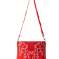S-12880 Texas Rose Western Embroidered Leather Bag Red