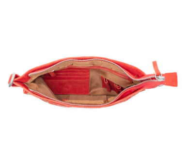 S-12880 Texas Rose Western Embroidered Leather Bag Red