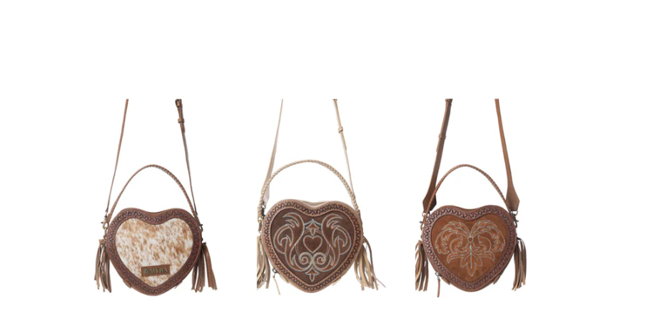 S-14420 Romance Hand Tooled Leather Bag