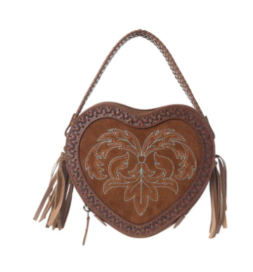 S-14420 Romance Hand Tooled Leather Bag