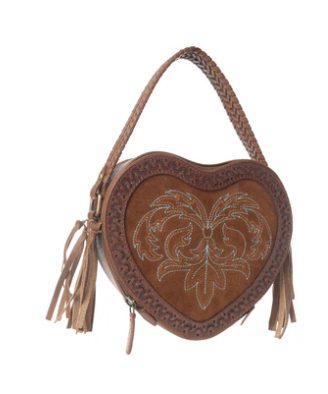 S-14420 Romance Hand Tooled Leather Bag