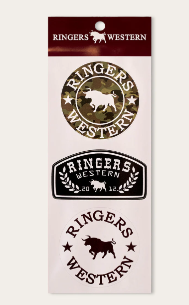 723024RW-MUL Ringers Logo Sticker 3 Pack V2 Multi