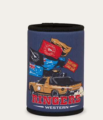 425040RW-NV Ringers Ute Flag Stubby Cooler Navy