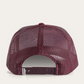 171120006-BU-BUWH Ringers Western Signature Bull Trucker Cap Burgundy & White