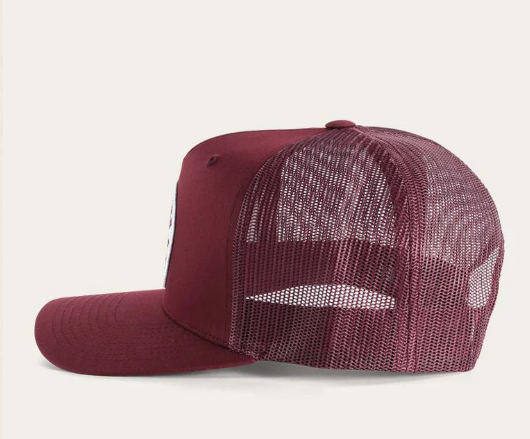 171120006-BU-BUWH Ringers Western Signature Bull Trucker Cap Burgundy & White