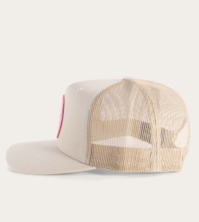 171120006-BOBO-PIBO Ringers Western Signature Bull Trucker Cap Bone & Pink