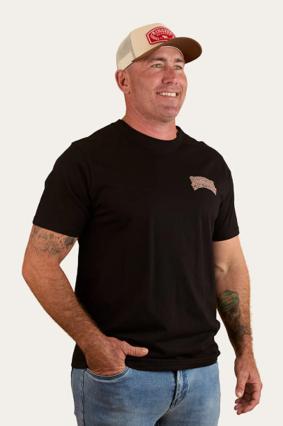 124067RW-BLK Ringers Western Men's "Do No Harm Take No Bull" T-Shirt