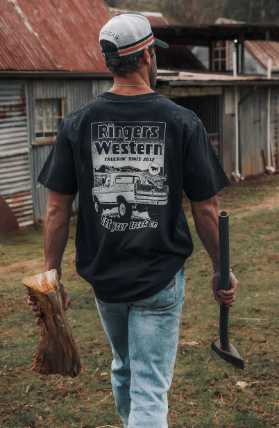 125040RW-BLK Ringers Western Men's "Get Your Truck On" Tee Black